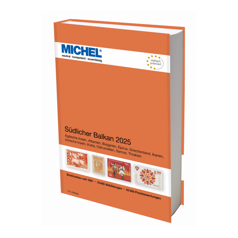 Catalogue de cotation Michel timbres des Balkans du Sud 2025.