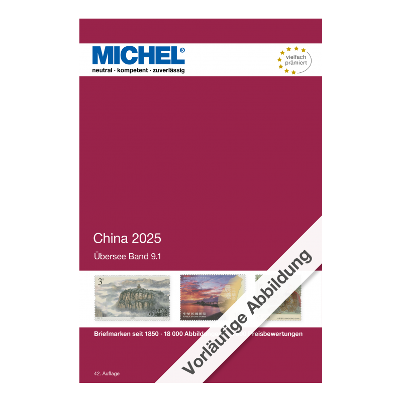 Catalogue de cotation Michel timbres de Chine 2025.