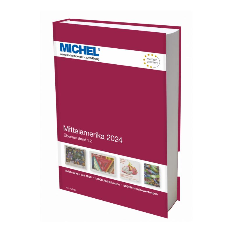 Catalogue Michel de cotation timbres Amérique centrale édition 2024.
