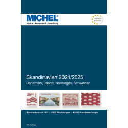 Catalogue de cotation Michel timbres de Scandinavie 2024-2025.