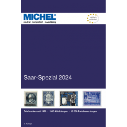 Catalogue de cotation Michel spécialisé timbres de Sarre 2023.