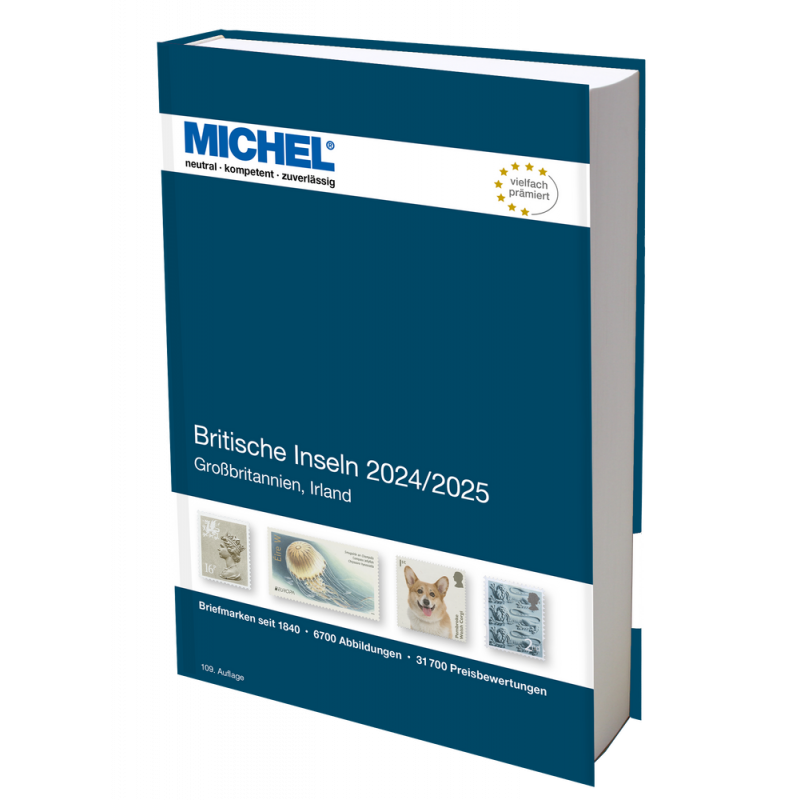 Catalogue de cotation Michel timbres des iles britanniques 2024-2025.