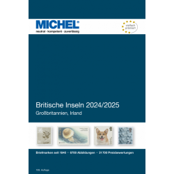 Catalogue de cotation Michel timbres des iles britanniques 2024-2025.