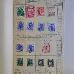 Vrac philatélique de timbres du monde en un carton.