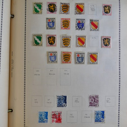 Vrac philatélique de timbres d'Allemagne et Suisse en un carton.