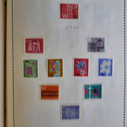 Vrac philatélique de timbres d'Allemagne et Suisse en un carton.