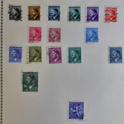 Vrac philatélique de timbres d'Allemagne et Suisse en un carton.