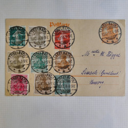 Vrac philatélique de timbres d'Allemagne et Suisse en un carton.