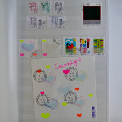 Collection timbres de France 2016-2018 oblitérés en album.