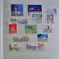 Collection timbres de France 2016-2018 oblitérés en album.