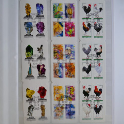 Collection timbres de France 2016-2018 oblitérés en album.