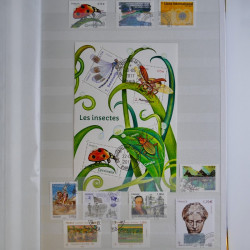 Collection timbres de France 2016-2018 oblitérés en album.