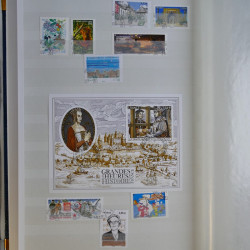 Collection timbres de France 2016-2018 oblitérés en album.