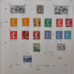 Collection timbres de France 1900-1940 neufs** / * sur feuilles d'album.