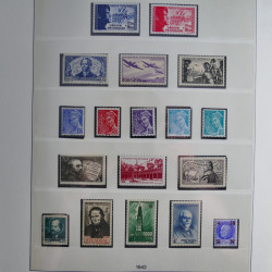 Collection timbres de France neufs** 1940-1955 en album Lindner.