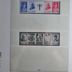 Collection timbres de France neufs** 1940-1955 en album Lindner.
