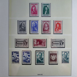 Collection timbres de France neufs** 1940-1955 en album Lindner.
