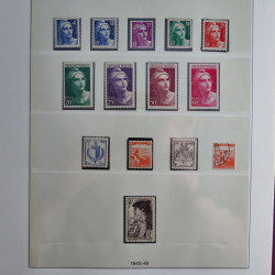 Collection timbres de France neufs** 1940-1955 en album Lindner.