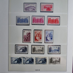 Collection timbres de France neufs** 1940-1955 en album Lindner.