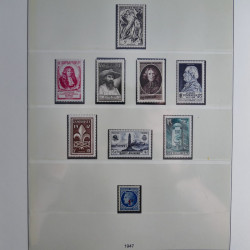 Collection timbres de France neufs** 1940-1955 en album Lindner.