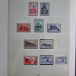 Collection timbres de France neufs** 1940-1955 en album Lindner.