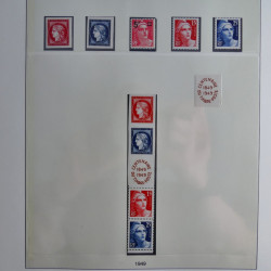 Collection timbres de France neufs** 1940-1955 en album Lindner.