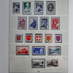 Collection timbres de France neufs** 1940-1955 en album Lindner.