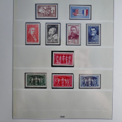 Collection timbres de France neufs** 1940-1955 en album Lindner.