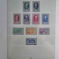 Collection timbres de France neufs** 1940-1955 en album Lindner.