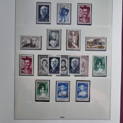 Collection timbres de France neufs** 1940-1955 en album Lindner.
