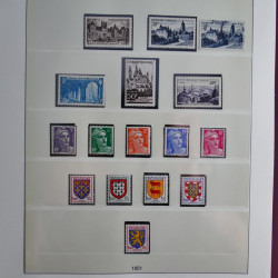 Collection timbres de France neufs** 1940-1955 en album Lindner.