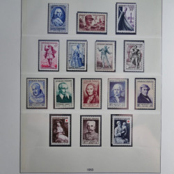Collection timbres de France neufs** 1940-1955 en album Lindner.