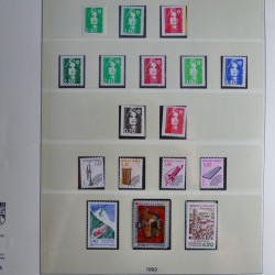 Collection timbres de France neufs** 1993-1996 en album Lindner.