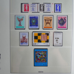 Collection timbres de France neufs** 1993-1996 en album Lindner.