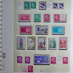 Collection timbres de France neufs** 1970-1979 en album Lindner.