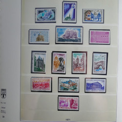 Collection timbres de France neufs** 1970-1979 en album Lindner.