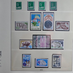 Collection timbres de France neufs** 1970-1979 en album Lindner.