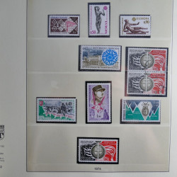 Collection timbres de France neufs** 1970-1979 en album Lindner.