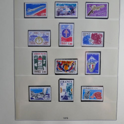 Collection timbres de France neufs** 1970-1979 en album Lindner.