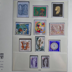 Collection timbres de France neufs** 1970-1979 en album Lindner.