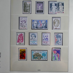 Collection timbres de France neufs** 1970-1979 en album Lindner.