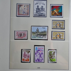 Collection timbres de France neufs** 1970-1979 en album Lindner.