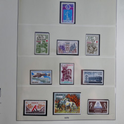 Collection timbres de France neufs** 1970-1979 en album Lindner.