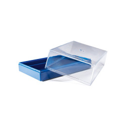 Coffret pour 100 monnaies sous cadres cartonnés.
