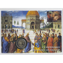 2 euros Vatican 2023 BU – 500 ans de la Mort du Pérugin FDC.