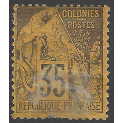 Nossi-Bé timbre taxe N°6b variété surcharge au verso neuf*, R.