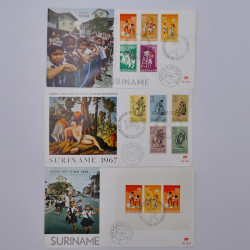 Lot de timbres et commémoratifs Antilles néerlandaises neufs et oblitérés.