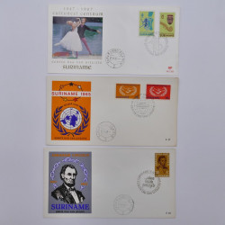 Lot de timbres et commémoratifs Antilles néerlandaises neufs et oblitérés.
