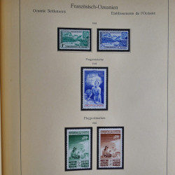 Collection timbres d'Océanie Française 1893-1942 en album.