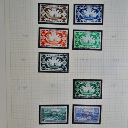 Collection timbres d'Océanie Française 1893-1942 en album.